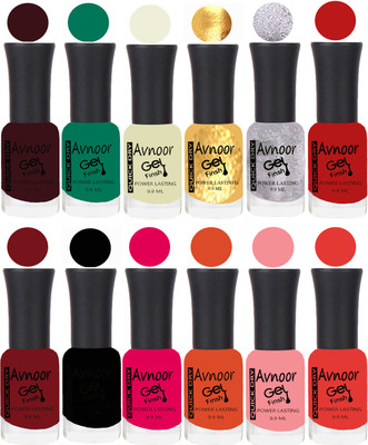 

Avnoor Velvet Matte Gel Nail Polish Combo 1383 Multicolor(Pack of 12)