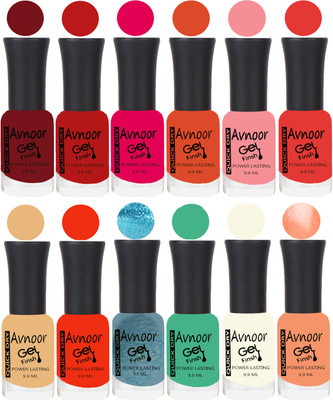 

Avnoor Velvet Matte Gel Nail Polish Combo 1582 Multicolor(Pack of 12)