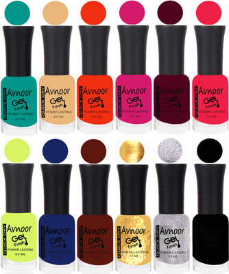 

Avnoor Velvet Matte Gel Nail Polish Combo 1423 Multicolor(Pack of 12)