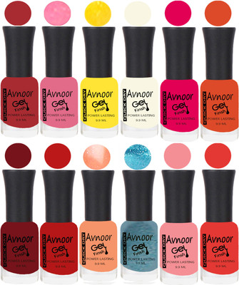 

Avnoor Velvet Matte Gel Nail Polish Combo 1369 Multicolor(Pack of 12)