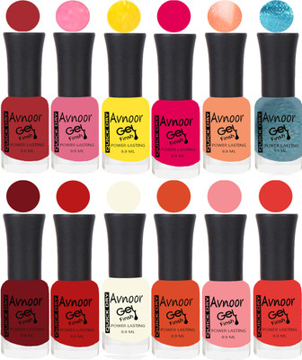 

Avnoor Velvet Matte Gel Nail Polish Combo 1363 Multicolor(Pack of 12)