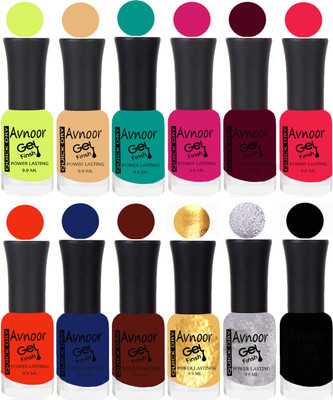 

Avnoor Velvet Matte Gel Nail Polish Combo 1425 Multicolor(Pack of 12)