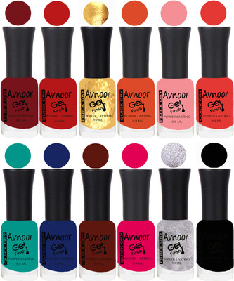 

Avnoor Velvet Matte Gel Nail Polish Combo 1343 Multicolor(Pack of 12)