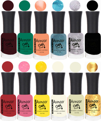 

Avnoor Velvet Matte Gel Nail Polish Combo 1528 Multicolor(Pack of 12)