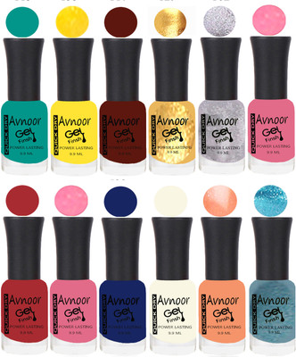 

Avnoor Velvet Matte Gel Nail Polish Combo 1406 Multicolor(Pack of 12)