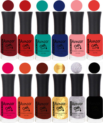 

Avnoor Velvet Matte Gel Nail Polish Combo 1336 Multicolor(Pack of 12)