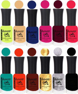 

Avnoor Velvet Matte Gel Nail Polish Combo 1431 Multicolor(Pack of 12)