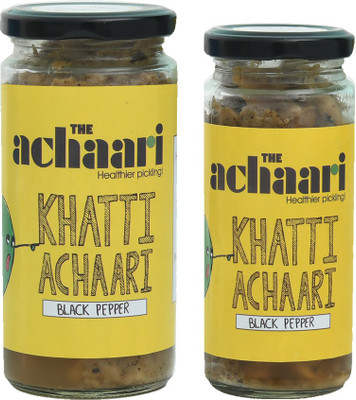

The Achaari Khatti Achaari Black Pepper Homemade Mango Pickle (400 grams + 250 grams) Mango Pickle(650 g)