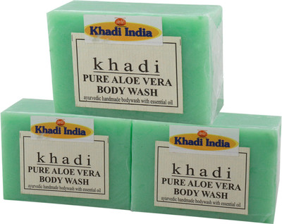 

Khadi India Santosh Pure Aloeverar Harbal Body Wash Soap (Ayurvedic Hand Made) (Pack of 3)(375 g, Pack of 3)