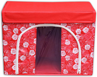 Red Hot Floral Storage Basket(Pack of 1)