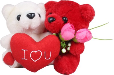 Tickles Hug Day Special Couple with I love you Heart Valentine Day Gift  - 13 cm(Red)