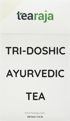

Tearaja Tri Doshic Ayurvedic Tea 100 GMS | Herbal Tea | Dosha Tea | Vata Pitta Kapha | Caffeine Free | No Artificial Flavors | Vacuum Packed to Retain Freshness | 100 % Natural Ingredients- Chamomile, Ginseng, Gotu Kola, Cardamom, Brahmi, Rose and other H