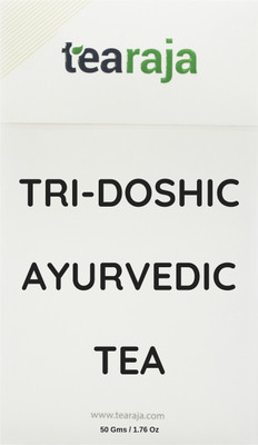 

Tearaja Tri Doshic Ayurvedic Tea 50 GMS | Herbal Tea | Dosha Tea | Vata Pitta Kapha | Caffeine Free | No Artificial Flavors | Vacuum Packed to Retain Freshness | 100 % Natural Ingredients- Chamomile, Ginseng, Gotu Kola, Cardamom, Brahmi, Rose and other He