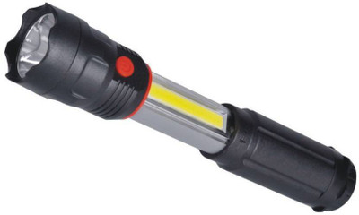 VK JY-1702 RECHARGEABLE FLASHLIGHT 2 IN 1 Torch(Black, 8 cm, Rechargeable)