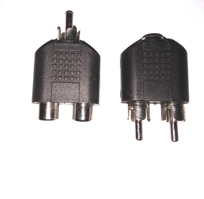

A-TECH TV-out Cable 1RCA Make 2RCA / 2RCA TO 1 AUX (2 Pack)(Black, For Home Theater)