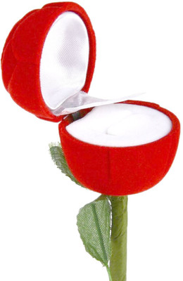 

KRISHNATRADERS380 Red Rose Ring Velvet Wedding Originality Gift Box Fashion Valentines Engagement Love Ring Jewelry Box For Your Lover And Someone Spacial Anniversary Gift, Purpose For Love, Ring Ceremony, Spacial Birthday Gift, Valentine Ring Box Vanity 
