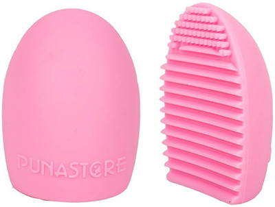 

Puna Store Brush Egg Makeup Brush Cleaning Tool PINK(Pack of 1)
