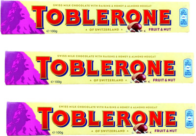 

Toblerone Fruit & Nut Chocolate Bars(Pack of 3, 100 g)