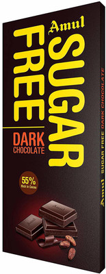 

Amul Sugar Free Dark Chocolate, 150g 55% Rich Coco (Pack of 3) Bars(Pack of 3, 150 g)