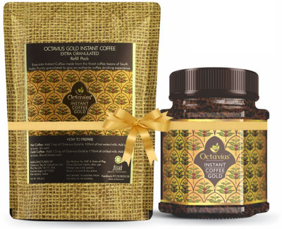 

Octavius Gold Instant Granulated Coffee Jar 100 GM + Gold Instant Coffee Refill Pouch 100 GM Combo Instant Coffee 200 g
