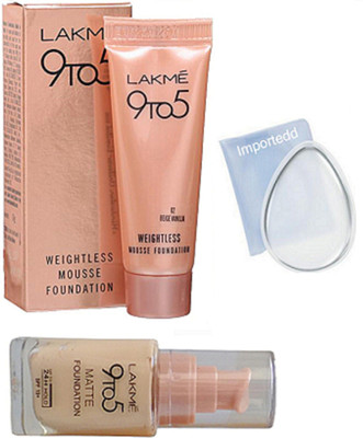 

importedd Silicon puff, L 5 matte & mose foundation(Set of 3)