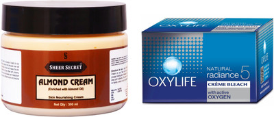 

Sheer Secret Almond Cream 300ml and Oxylife Bleach 27g(Set of 2)