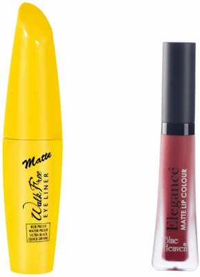 

Blue Heaven Eye liner walk free & lip colour elegance(Set of 2)