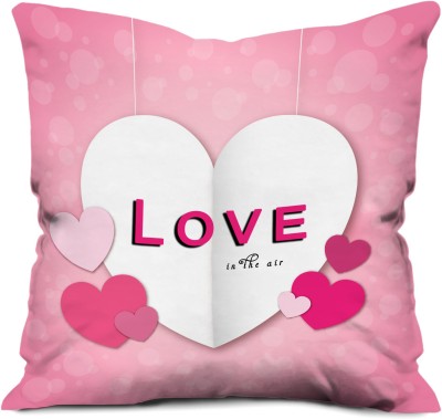 Square Designs Satin Cushions Cover(30.48 cm*30.48 cm, Pink)