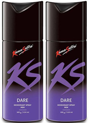 

KamaSutra Dare Body Spray - For Men(300 ml, Pack of 2)