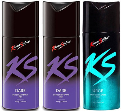 

KamaSutra Dare Dare Urge Body Spray - For Men(450 ml, Pack of 3)