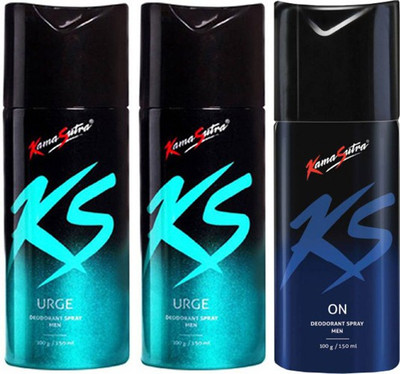 

KamaSutra On Urge Urge Body Spray - For Men(450 ml, Pack of 3)