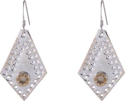 Silverwala 925-92.5 Sterling Silver Yellow Topaz Stone Fashion Dangle and Drop Earring for Women and Girls Topaz Sterling Silver Drops & Danglers