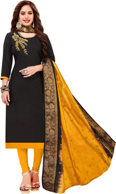 Blissta Cotton Blend Solid Salwar Suit Material