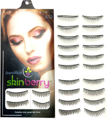 

AuraSkin Skinberry Thick Hair Waterproof Eye Lashes Mink Collection With Eyelash (pack of 20)(Pack of 20)