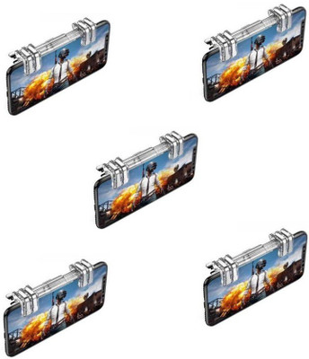 

ZACU SET OF 5 K9 Metal PUBG Trigger Button Shot Smartphone Game L1R1 Controller Gaming Accessory Kit(Silver, For Android, iOS)