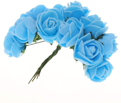 

EKAN Artificial Hair Flowers Bun Decoration Accessories Wedding Hair Flower Decoration Pins Hair Pin(Blue)