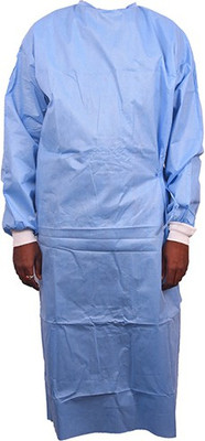

Medisafe Disposable Non Woven Surgical Gown (Large) Gown Hospital Scrub(Blue L)
