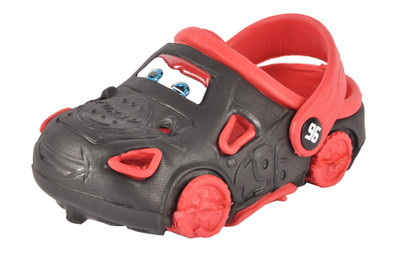 

Yellow Bee Boys Sling Back Clogs(Red