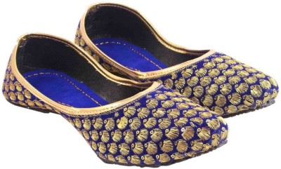 

Kesar Designs Girls Slip on Jutis(Blue