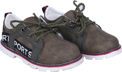 

FEETWELL Boys Lace Casual Boots(Grey, Green