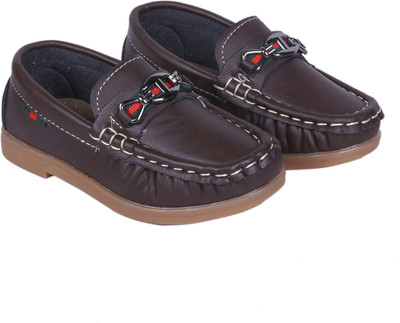 

FEETWELL Boys Slip on Loafers(Brown