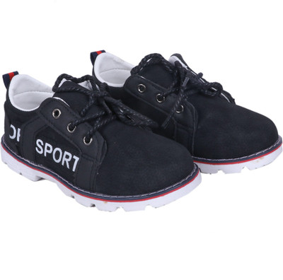 

FEETWELL Boys Lace Casual Boots(Black