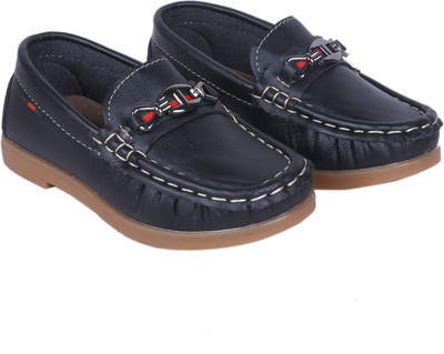 

FEETWELL Boys Slip on Loafers(Black