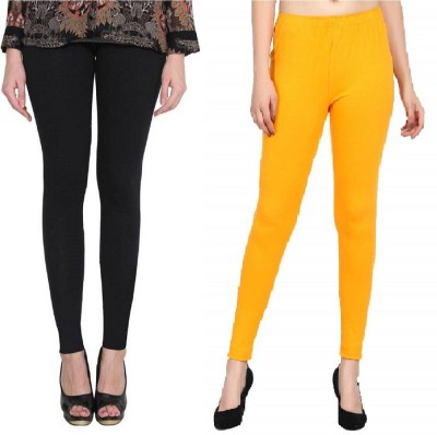 SriSaras Ankle Length  Ethnic Wear Legging(Black, Yellow, Solid)