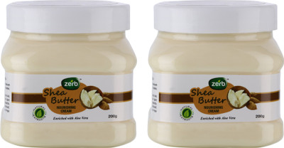 

Zerb Shea Butter Moisturizing Nourishing Face and Body Cream for Softer Smoother Younger Looking Skin - Set of 2 x 200 g(2 g)