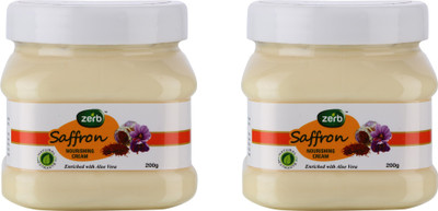 

Zerb Saffron Moisturizing Nourishing Face and Body Cream for Softer Smoother Younger Looking Skin - Set of 2 x 200 g(2 g)