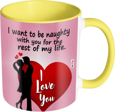ME&YOU Romantic Gifts, Surprise Printed Ceramic Colored for Husband Wife Couple Lover Girlfriend Boyfriend Fiancée Fiancé On Valentine's Day, Birthday, Anniversary, Karwa Chauth and any special Occasion IZ19STLoveMUy-48 Ceramic Coffee Mug(325 ml)