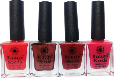 

beauty needs BNC-NP-008,NP-016,NP-025,NP-026 Blood Red, Brown Shimmer, Brown, Purple Pink(Pack of 4)