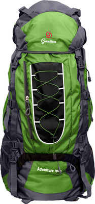 

GRANDIOSE Thread Model Dark PG Travelling Hiking Trekking Camping Rucksack Bags (GTB67503DPG) Rucksack - 75 L(Green)