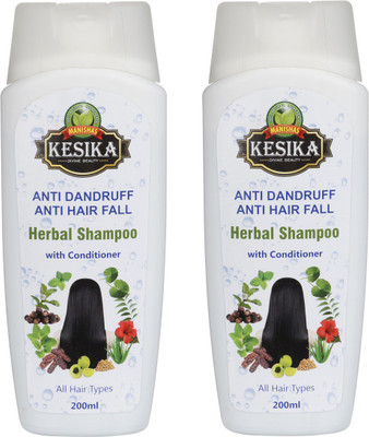 

Kesika Anti Hairfall Anti Dandruff Herbal Shampoo with Conditioner - Pack of 2 (2 x 200 ML)(400 ml)